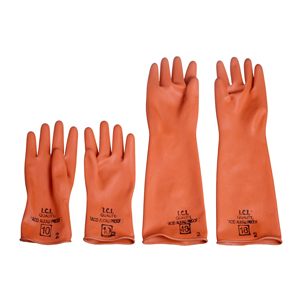 Industrial orange Rubber Hand Gloves