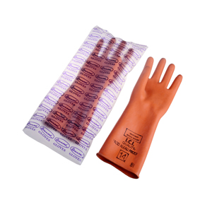 Industrial orange Rubber Hand Gloves