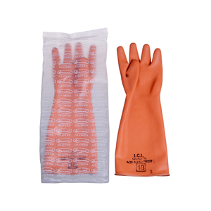 Industrial orange Rubber Hand Gloves