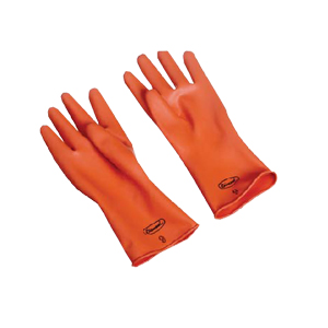 Post Mortem Orange Rubber Hand Gloves: Export Quality